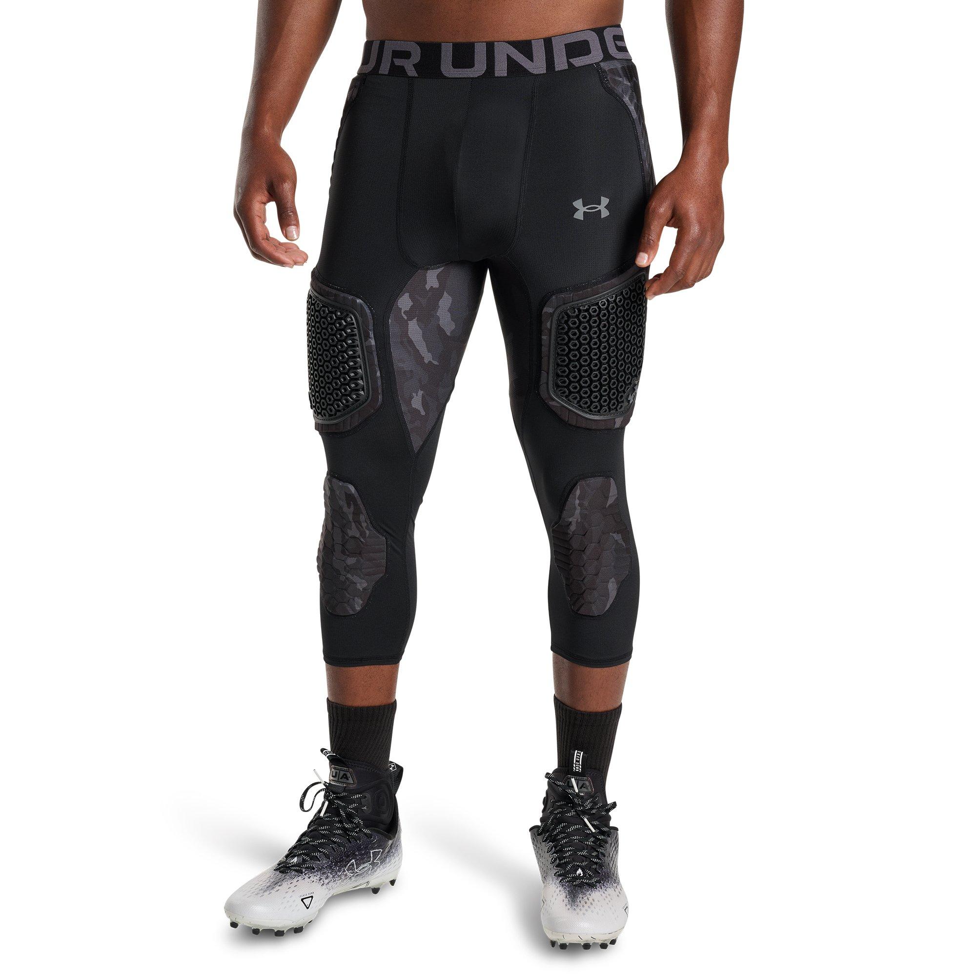 Under Armour Men's Gameday Pro 7-Pad 3/4" Tights - Camo Black/Grey - CAMO BLACK/GREY